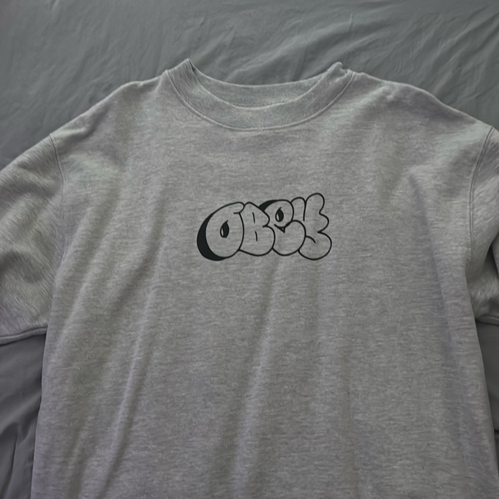 Grey obey crewneck